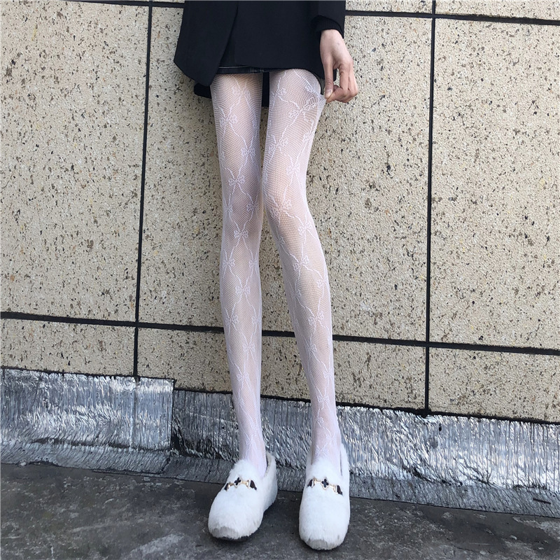 Fishnet Stockings HANAFUJI Stockings Thin Black Silk Pantyhose - Image 10