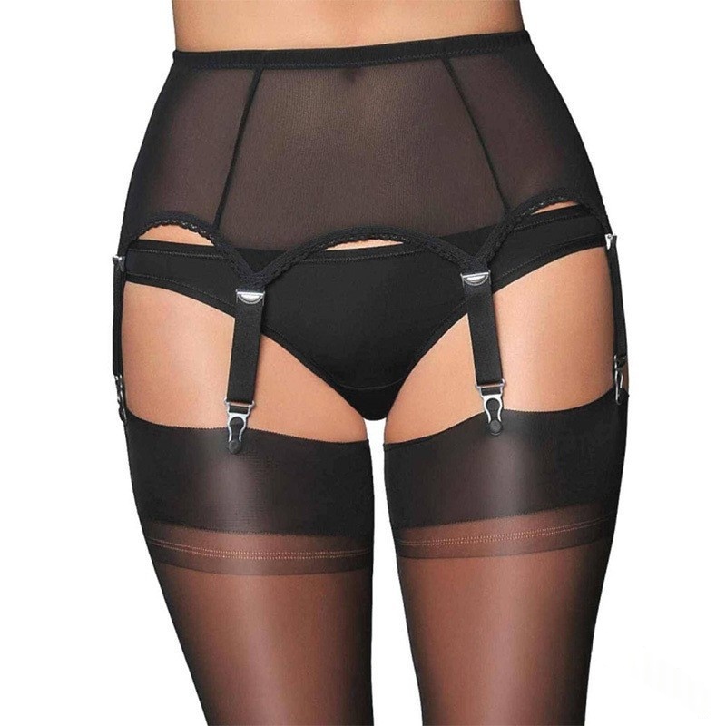 Plus-size Sexy Lingerie Set With Stockings And Garters
