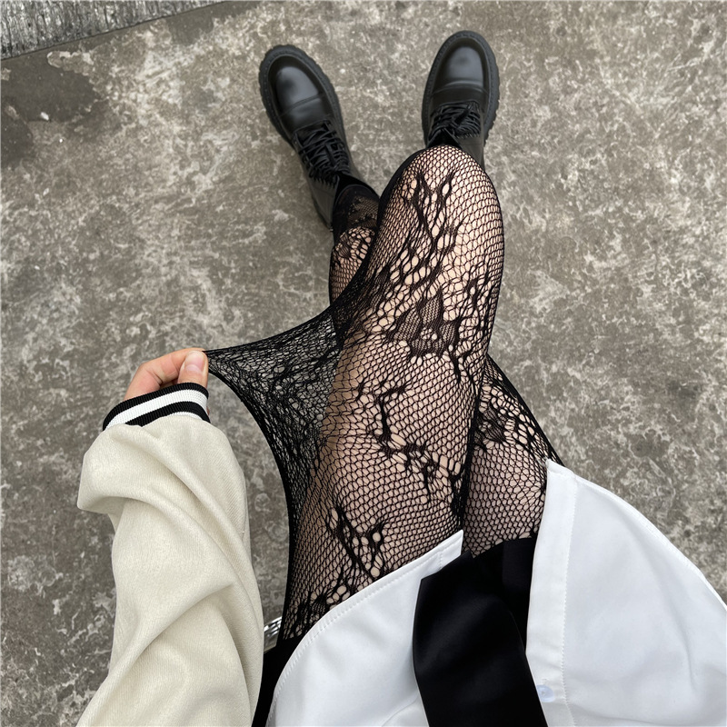 Fishnet Stockings HANAFUJI Stockings Thin Black Silk Pantyhose - Image 4