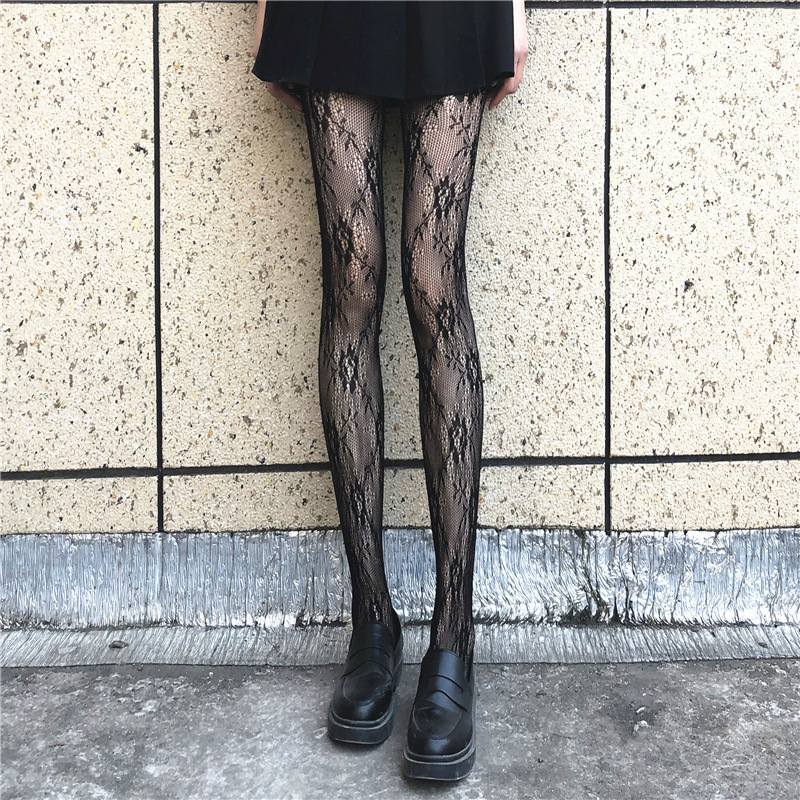 Fishnet Stockings HANAFUJI Stockings Thin Black Silk Pantyhose - Image 9