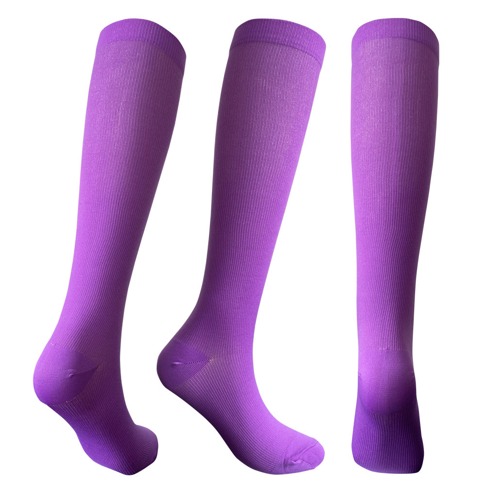 Solid Color Sports Compression Stockings Fitness Running Stockings - Image 5